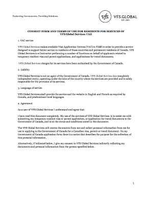VFS Global Services Consent Form