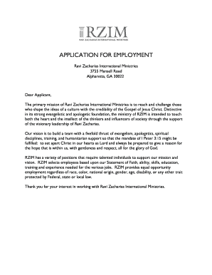 Employment Application Form