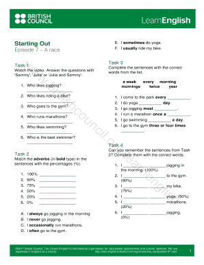 English Exercise Worksheet