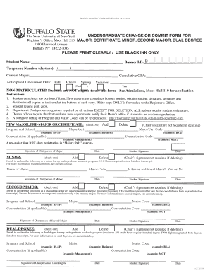 Undergraduate Major Change Form