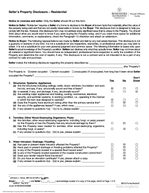 Florida Seller's Property Disclosure Form