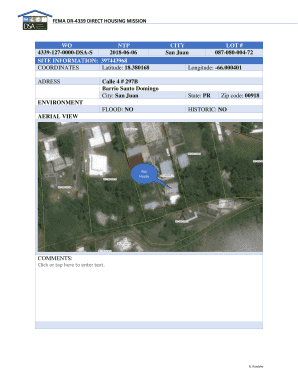 FEMA Direct Housing Mission Form