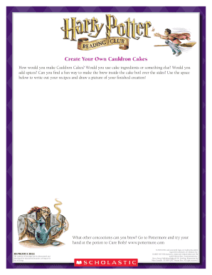 Cauldron Cakes Recipe Template