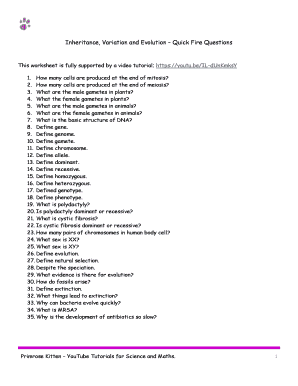 Quick fire questions