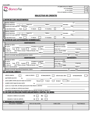 Formulario de Solicitud de Crédito