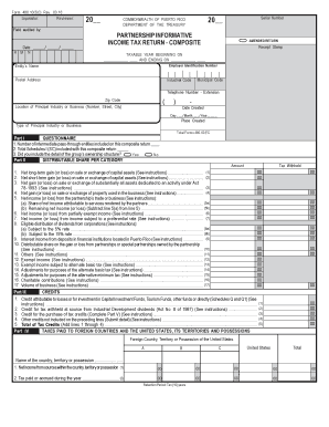 Puerto Rico Partnership Informative Income Tax Return