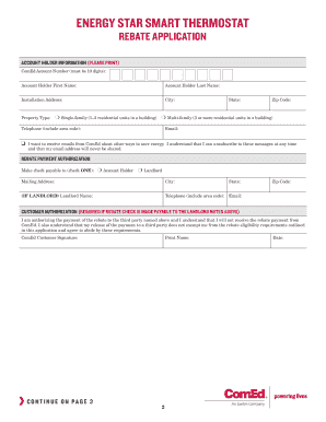 ENERGY STAR Smart Thermostat Rebate Application