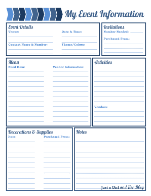 Event Planning Form