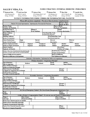 Patient Information Form and Consent to Treat