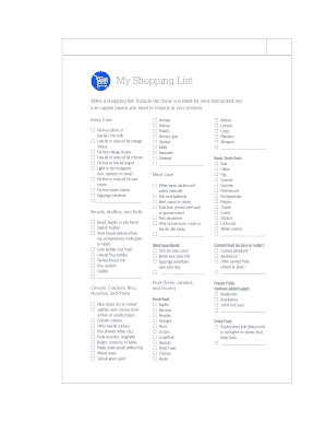 Shopping List Template