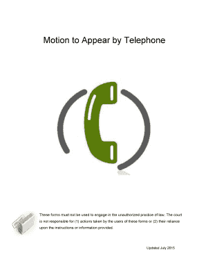 Motion to Appear by Telephone