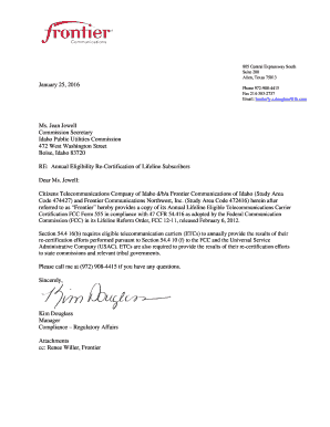 FCC Form 555 Annual Lifeline Certification