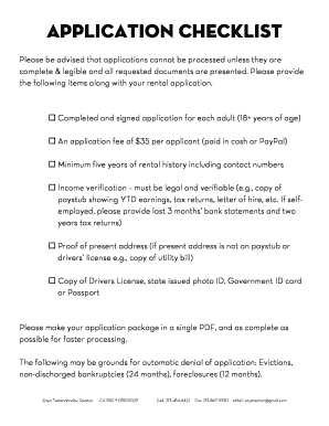 Rental Application Form