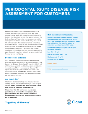 Periodontal Disease Risk Assessment Form