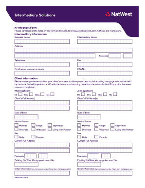 NatWest KFI Request Form