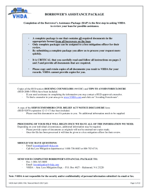 Borrower's Assistance Package