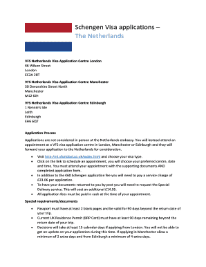 Netherland Visa Application Form Download, Fillable Online Vfs Netherlands Visa Application Centre London Fax Email Print Pdffiller, Netherland Visa Application Form Download