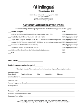 Payment Authorization Form