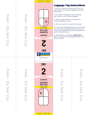 Luggage Tag Instructions