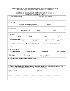 Request for Respite Care Services