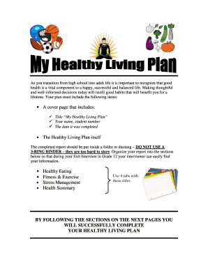 My Healthy Living Plan
