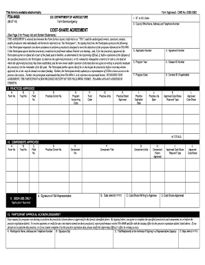 USDA FSA-848A Cost-Share Agreement
