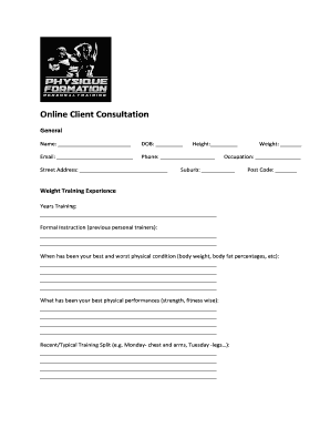Client Consultation Form