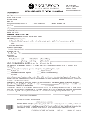 Authorization for Release of Information