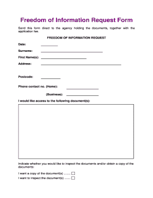 Freedom of Information Request Form
