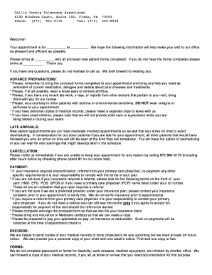 New Patient Appointment Information