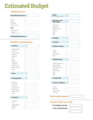 Personal Budget Template