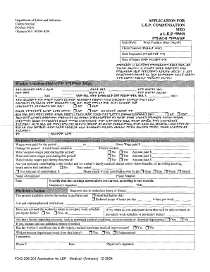 Washington State LEP Compensation Claim Application