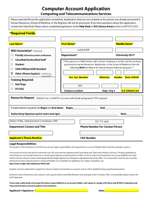 Computer Account Application