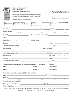Patient Information Form