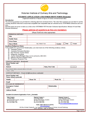 Student Application and Enrolment Form