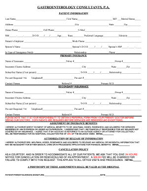 Patient Information Form