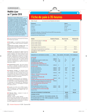 Modèle de fiche de paie française