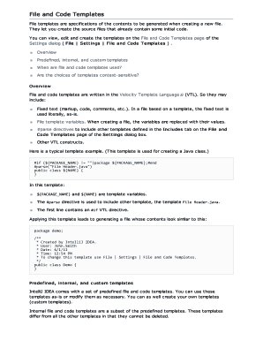 Fillable Online File and Code Templates Fax Email Print - pdfFiller