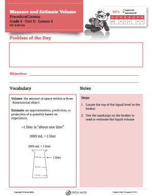 Grade 3 Volume Measurement Worksheet
