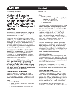 Animal Identification and Recordkeeping Guide for Sheep and Goats