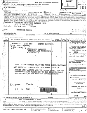 Straight Bill of Lading Short Form
