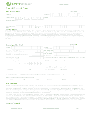 Tenant Consent Form