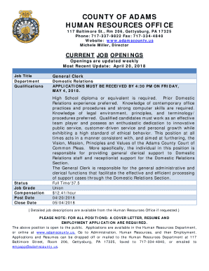 Human Resources - Adams County