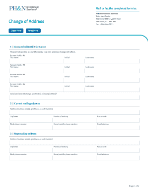 Change of Address Form