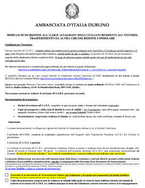 Modulo di Iscrizione all’A.I.R.E.