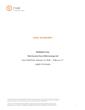 MedReleaf Corp