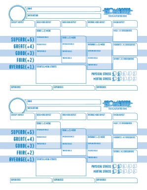 Character Sheet Template
