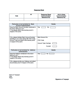 AY Response Sheet 143