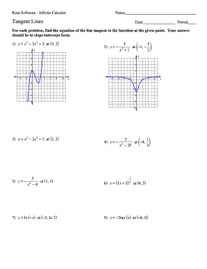 Tangent Lines Worksheet