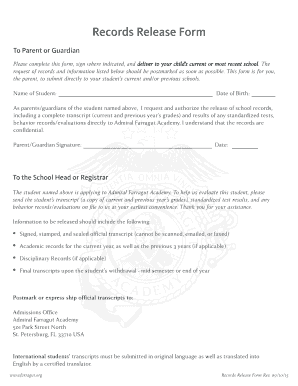 Records Release Form